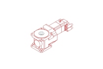 Helical-bevel gear servomotor 9.4 Nm