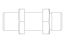 Raccord passe-cloison L 10/10 Niro