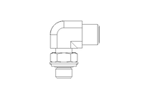 Threaded elbow connector L 6 G1/8" St-Zn