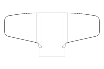 Porca borboleta M8 Aco Inox.