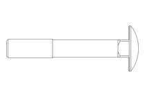 扁圆头螺栓 M12x80 DIN603-ZnNi/T2/720h