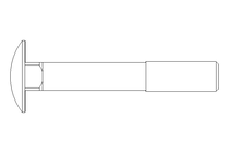 扁圆头螺栓 M12x80 DIN603-ZnNi/T2/720h