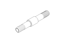 HOSE CONNECTOR D25 PVDF