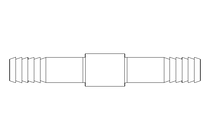 HOSE CONNECTOR D25 PVDF