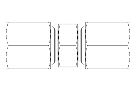 Rohrverschraubung LL 6/6 St-Zn DIN2353