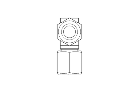 Threaded elbow connector LL 6/6 1.4571