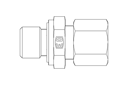 Conector roscado p/ tubos L 8 G1/4"