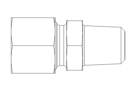 Raccordo a vite per tubo L 10 NPT1/4" A2