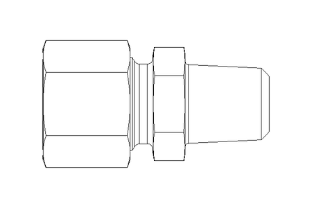 Rohrverschraubung L 10 NPT1/4" A2