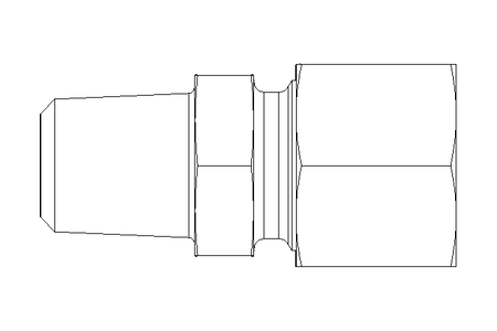 Conector roscado p/ tubos L 10 NPT1/4"