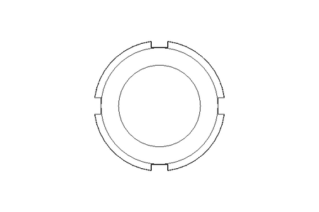 Slotted nut F DN40 1.4301 DIN11851