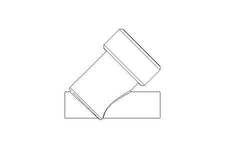 Schmutzfänger DN025 Schrägsitz 1.4404