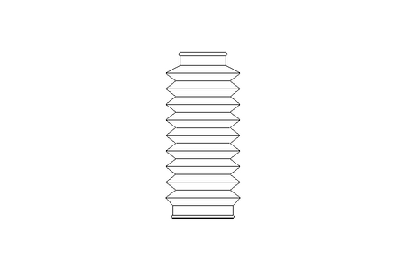 Rubber bellows L=40-290 d=52 D=70