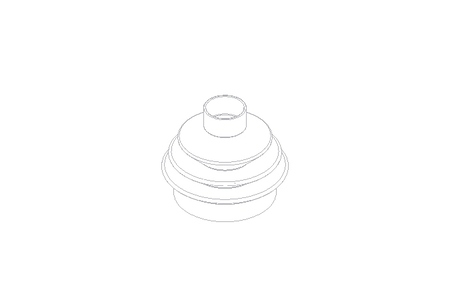 Rubber bellows L=20-85 d=22 D=56