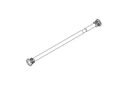 SHAFT E120/8 FL.D=150 L=2000/2060