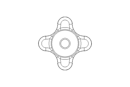 Cross knob K20 M 4 FS/MS DIN 6335