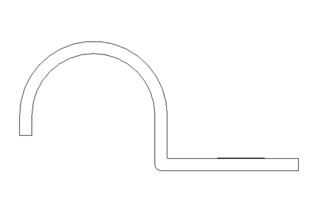 Staffa per tubo D=15 B=12