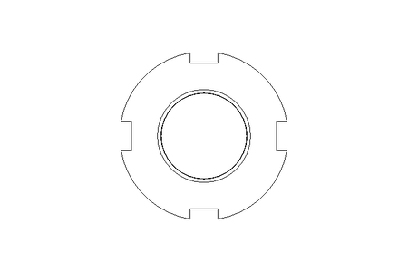 Slotted nut M20x1.5 ST DIN1804