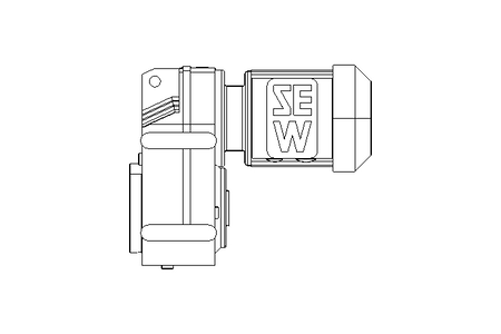 Flachgetriebemotor 0,25kW 41 1/min