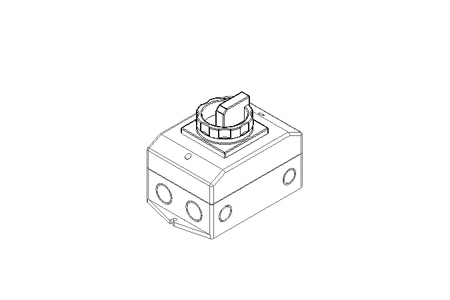 Main switch 3-poles 25A schwarz