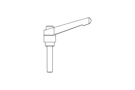 Klemmhebel M8x40 Außengewinde 1.4305