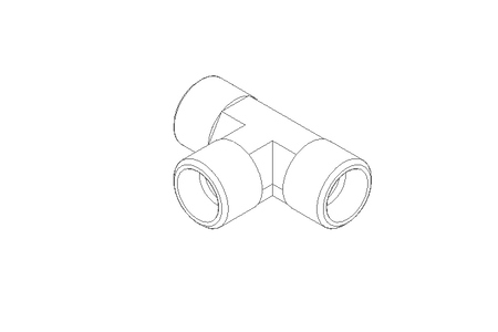 Threaded T-connector L 10/10/10 1.4571