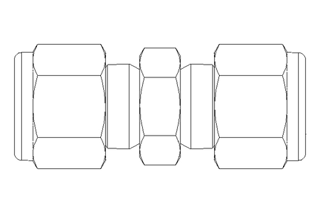 Conector roscado p/ tubos 8/8 Niro