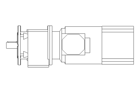 Spur gear motor 3kW 247 1/min