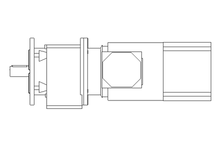 Spur gear motor 2.2kW 92 1/min