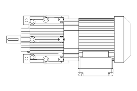 Motorreductor coaxial 0,25kW 77 1/min