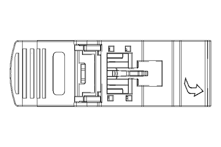 Modulo de trilho DIN DRM45 C6/S 1X RJ45