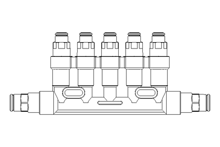 Kolbenverteiler 5-fach