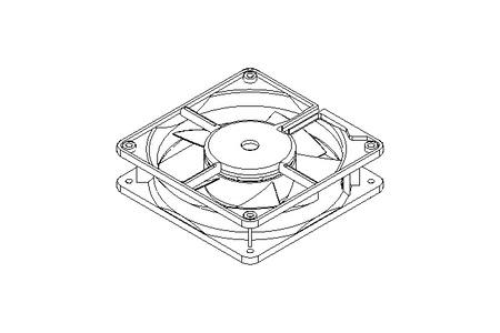 DC axial compact fan