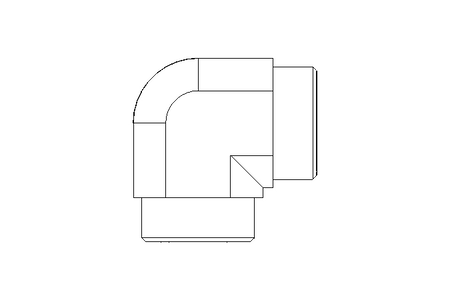 Tubulure d’angle L 28/28 St ISO8434