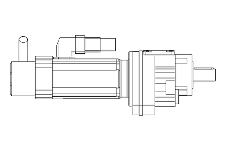 Helical gear servo motor 9.50 Nm