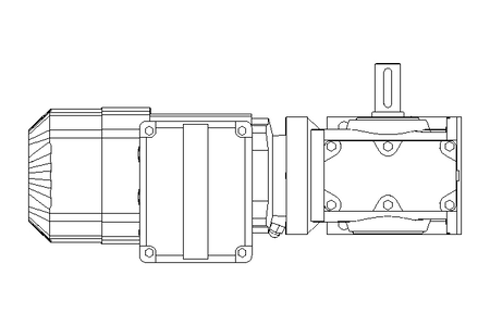 Motor engrenagem sem fim 0,37kW 25 1/min