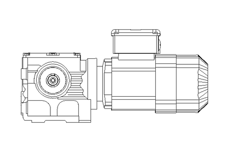 Worm gear motor 0.37kW 25 1/min