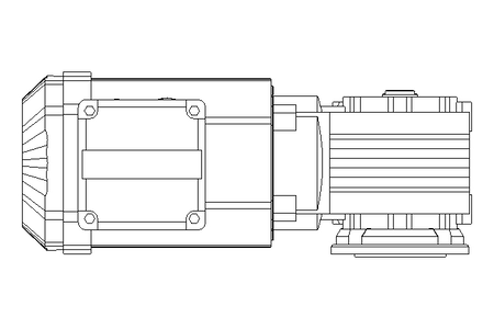 Moteur réducteur 0,55kW 88 1/min