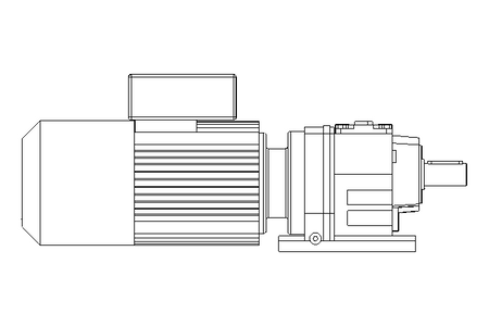 正齿轮变速电机 0,55kW 47 1/min