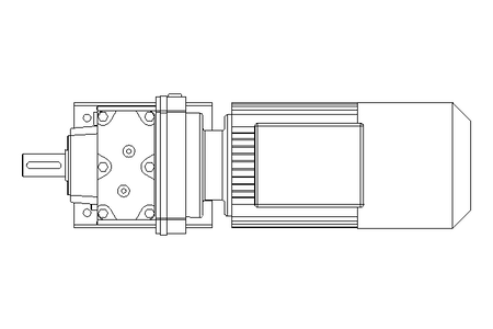 正齿轮变速电机 0,55kW 47 1/min