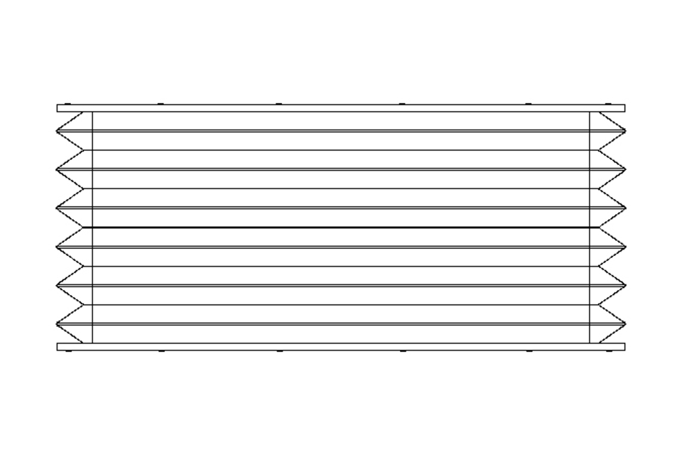 Square bellows L=810 LA= BA=