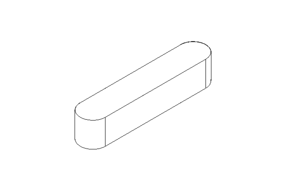 Clavette DIN6885-1 A 25x5x5 1.0503+CR