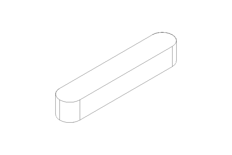 Passfeder DIN6885-1 A 45x8x7 1.0503+CR