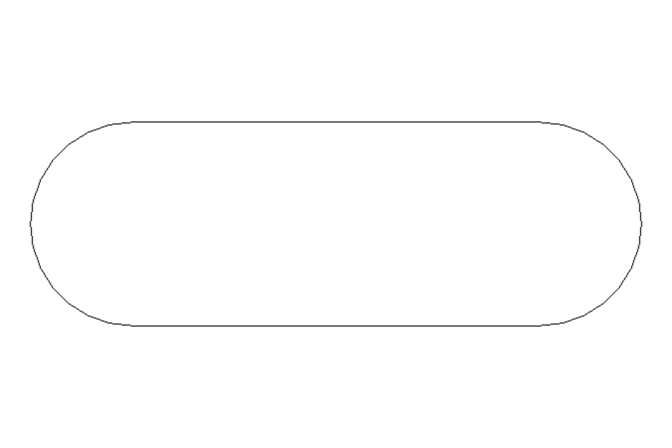 Passfeder DIN6885-1 A 36x12x8 1.4571