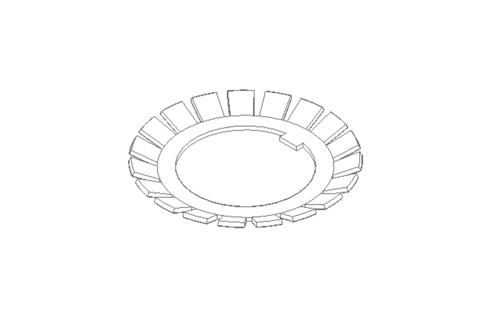 Frein d'écrou MB7 35x57 St DIN5406