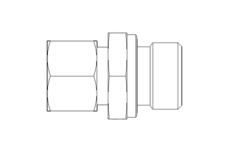 Raccord de tube L 12 G1/2" 1.4571