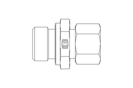 Raccord de tube L 12 G1/2" 1.4571