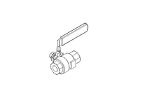 Ball valve G1/4" PN63 1.4408